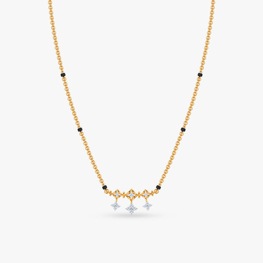 Gold Aarushi Lab Grown Diamond Mangalsutra