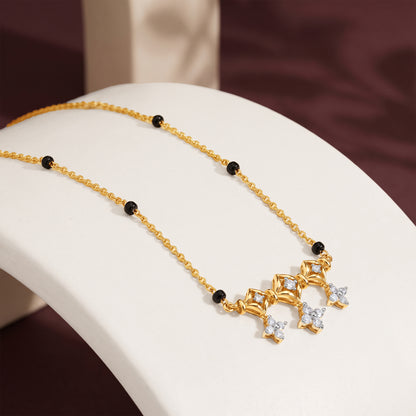 Gold Aarushi Lab Grown Diamond Mangalsutra