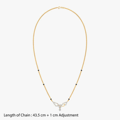 Gold Mira Lab Grown Diamond Mangalsutra