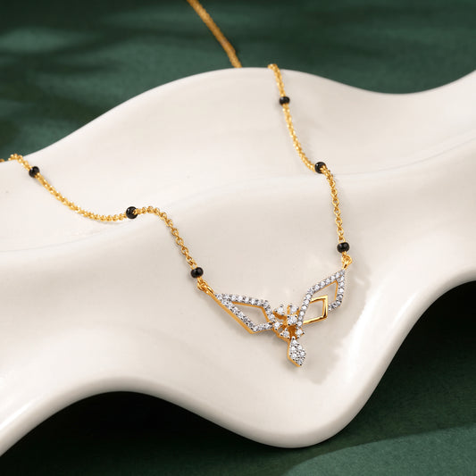 Gold Mira Lab Grown Diamond Mangalsutra