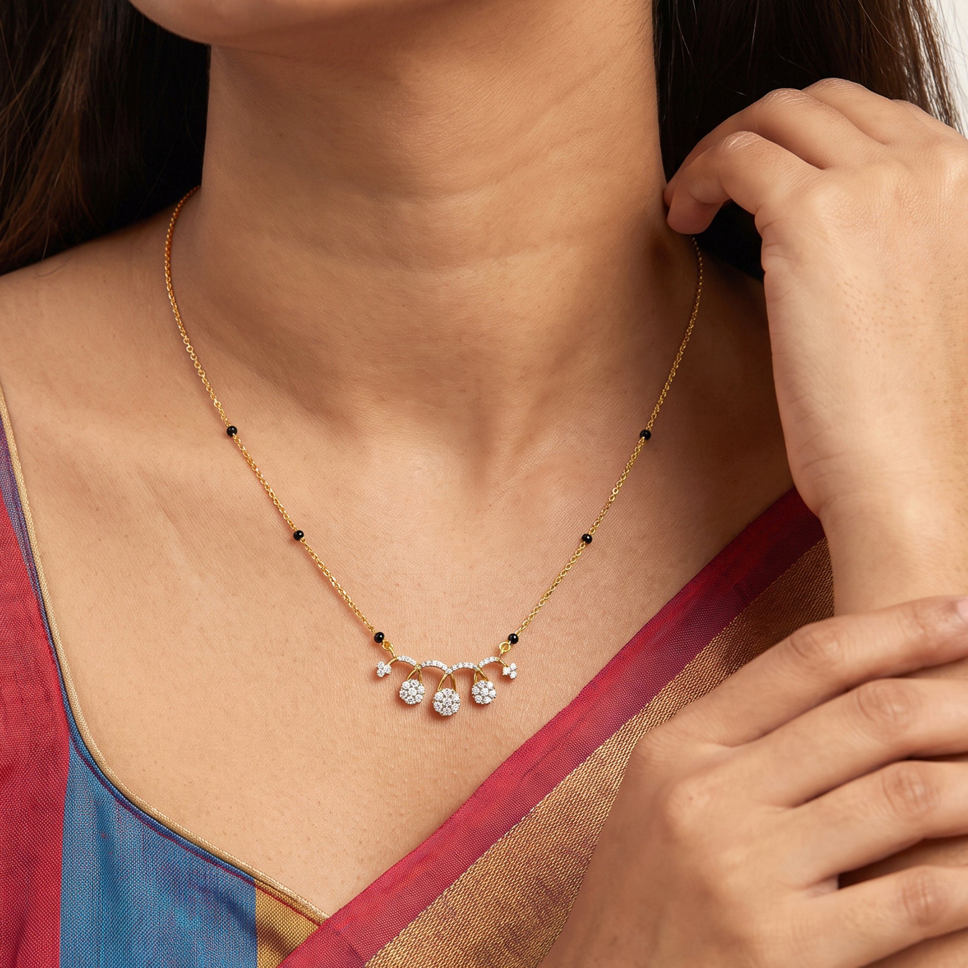 Gold Sanskriti Lab Grown Diamond Mangalsutra