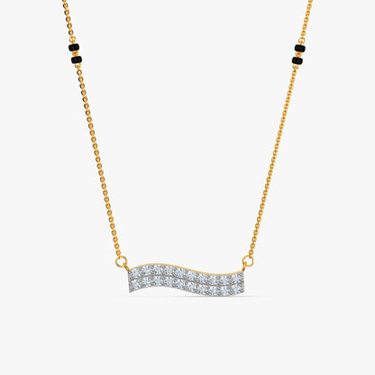 Gold Anvikansha Lab Grown Diamond Mangalsutra