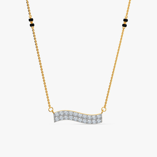 Gold Anvikansha Lab Grown Diamond Mangalsutra
