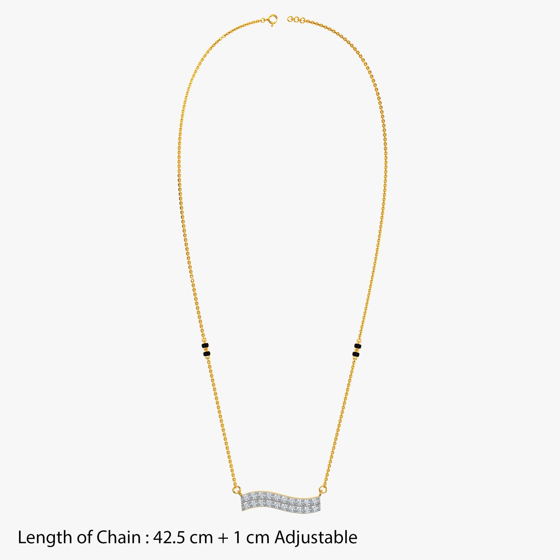 Gold Anvikansha Lab Grown Diamond Mangalsutra
