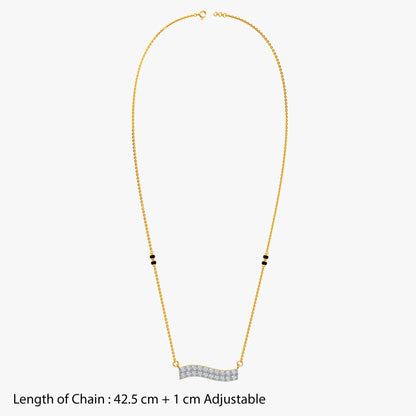 Gold Anvikansha Lab Grown Diamond Mangalsutra