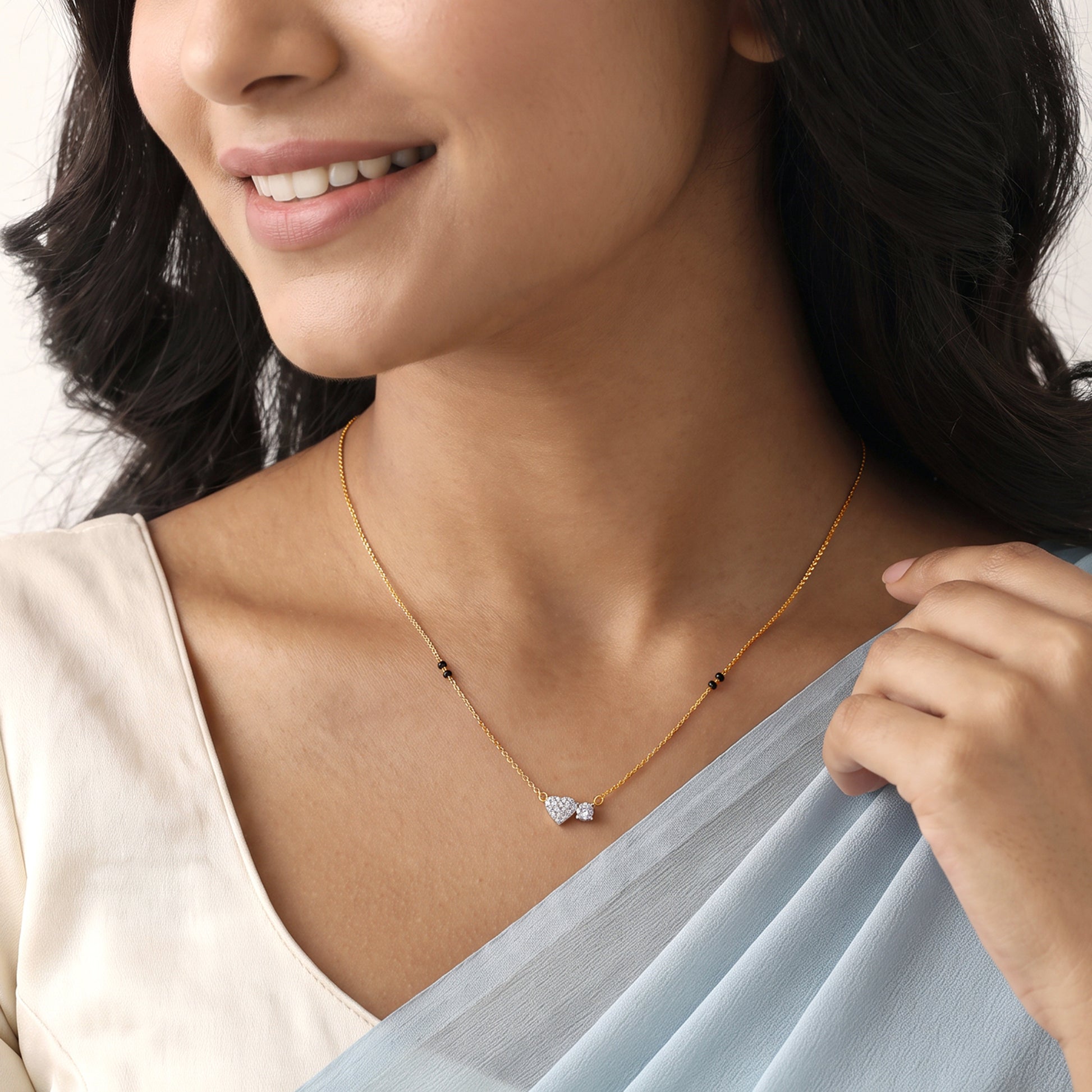 Gold Rohini Lab Grown Diamond Mangalsutra