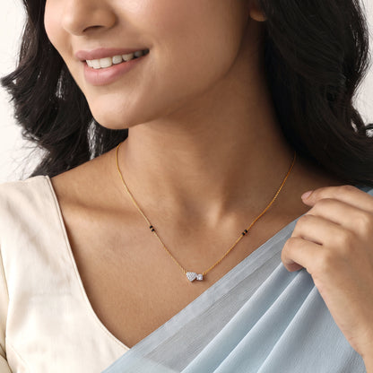 Gold Rohini Lab Grown Diamond Mangalsutra