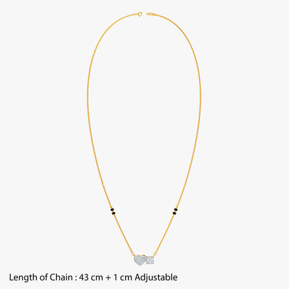 Gold Rohini Lab Grown Diamond Mangalsutra
