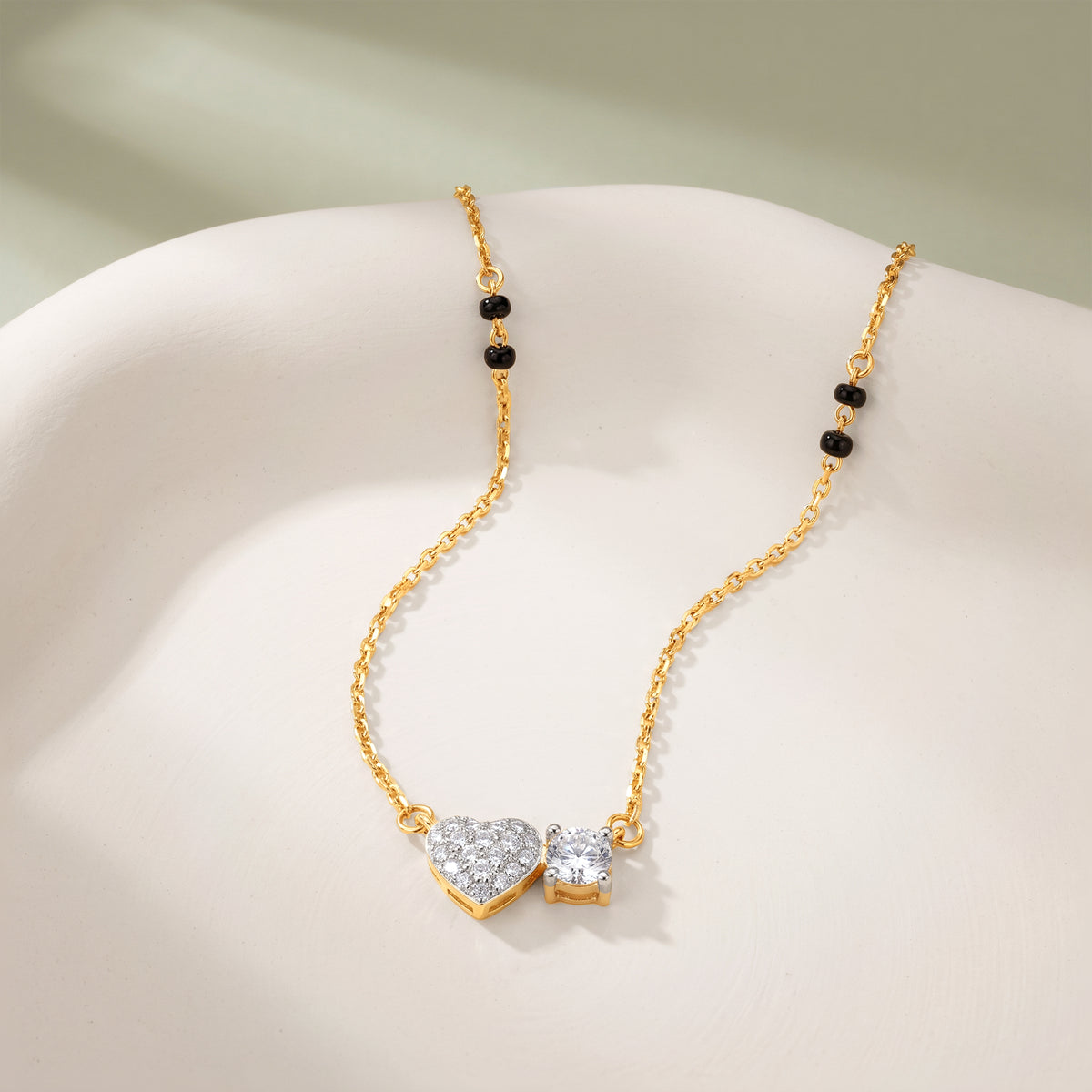 Gold Rohini Lab Grown Diamond Mangalsutra