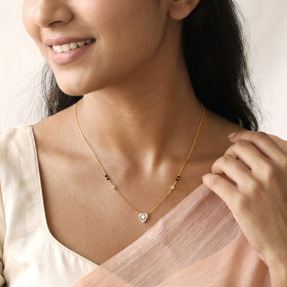 Gold Aruna Lab Grown Diamond Mangalsutra