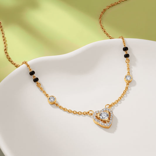 Gold Aruna Lab Grown Diamond Mangalsutra