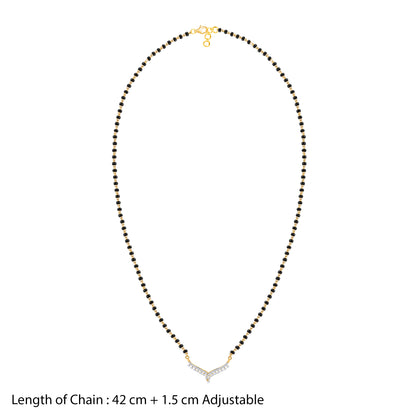 Gold Swathi Lab Grown Diamond Mangalsutra