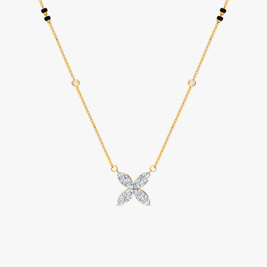 Gold Mridula Lab Grown Diamond Mangalsutra
