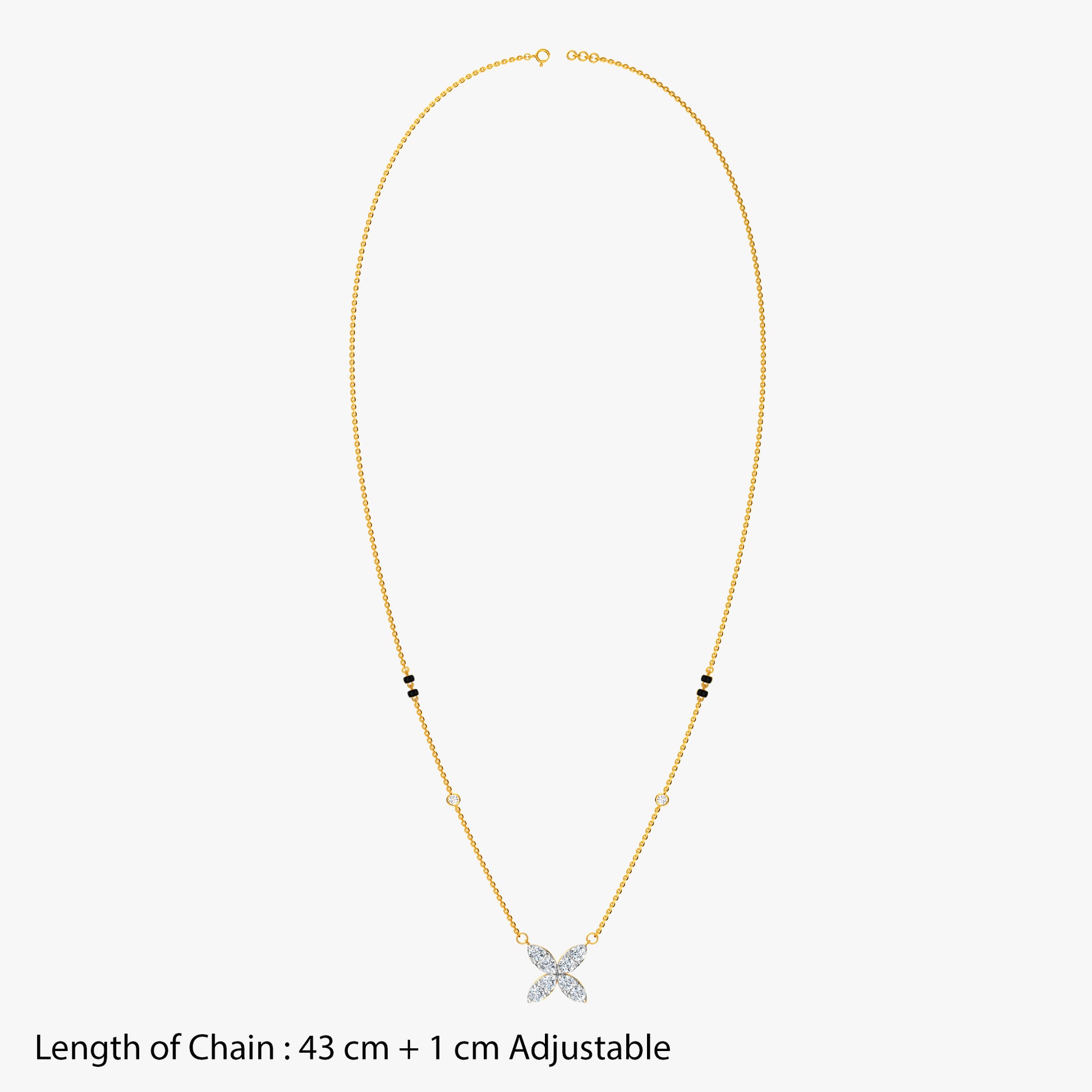 Gold Mridula Lab Grown Diamond Mangalsutra