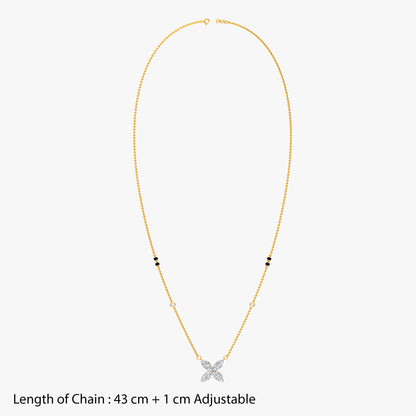 Gold Mridula Lab Grown Diamond Mangalsutra