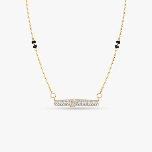 Gold Meera Lab Grown Diamond Mangalsutra
