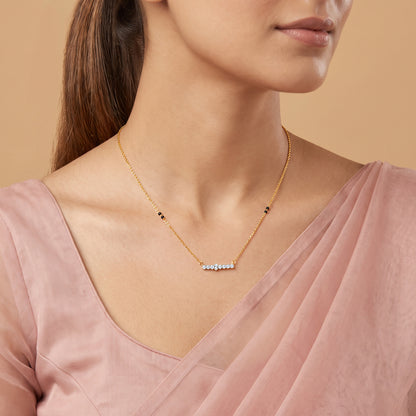 Gold Meera Lab Grown Diamond Mangalsutra