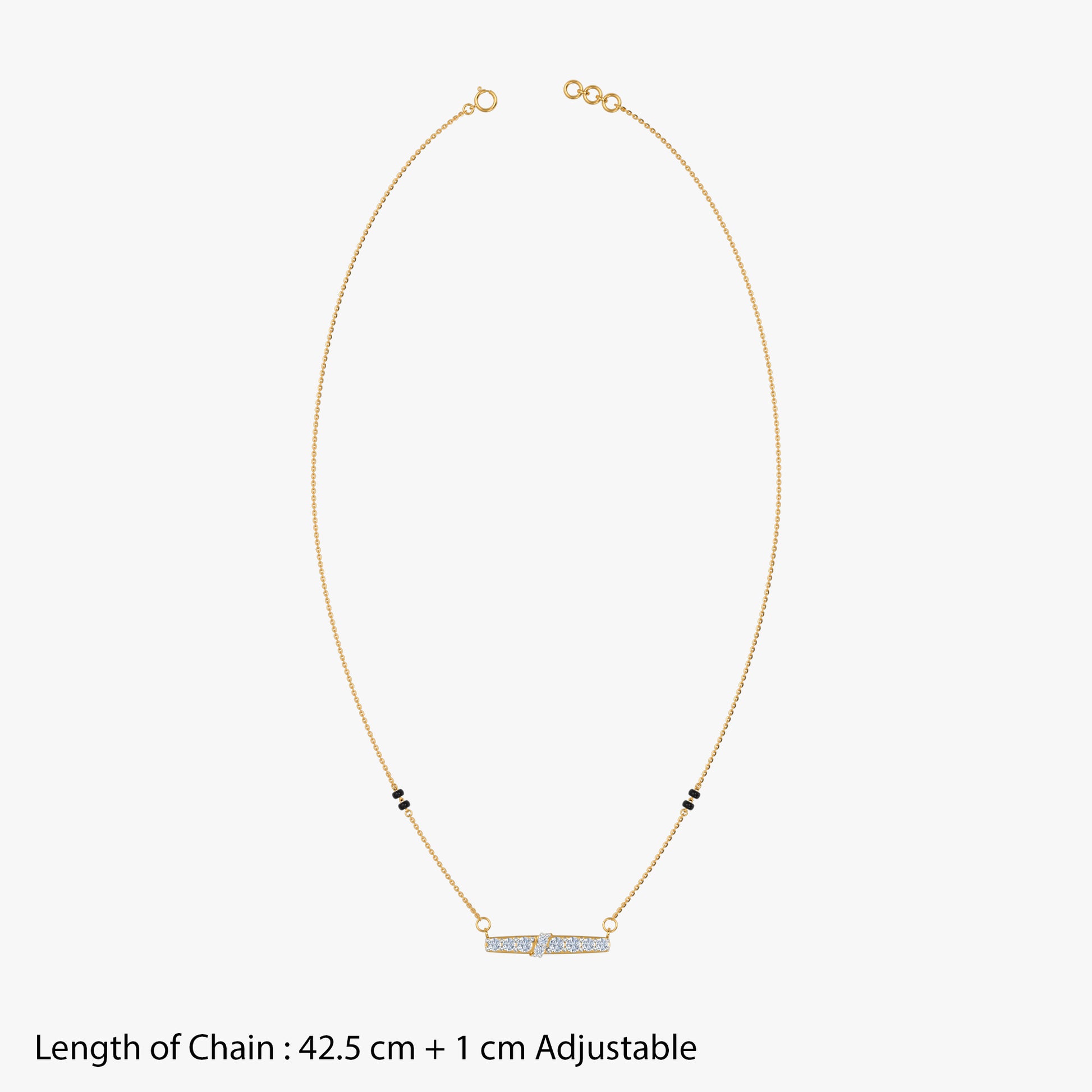 Gold Meera Lab Grown Diamond Mangalsutra