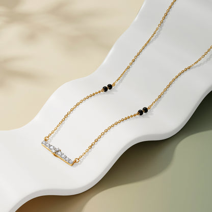 Gold Meera Lab Grown Diamond Mangalsutra
