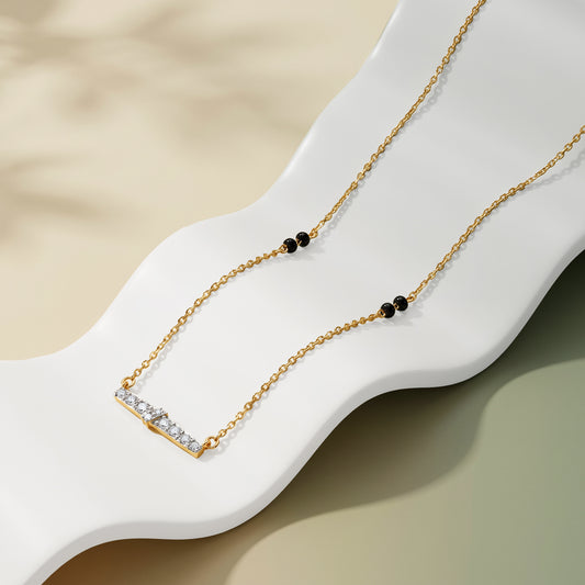 Gold Meera Lab Grown Diamond Mangalsutra