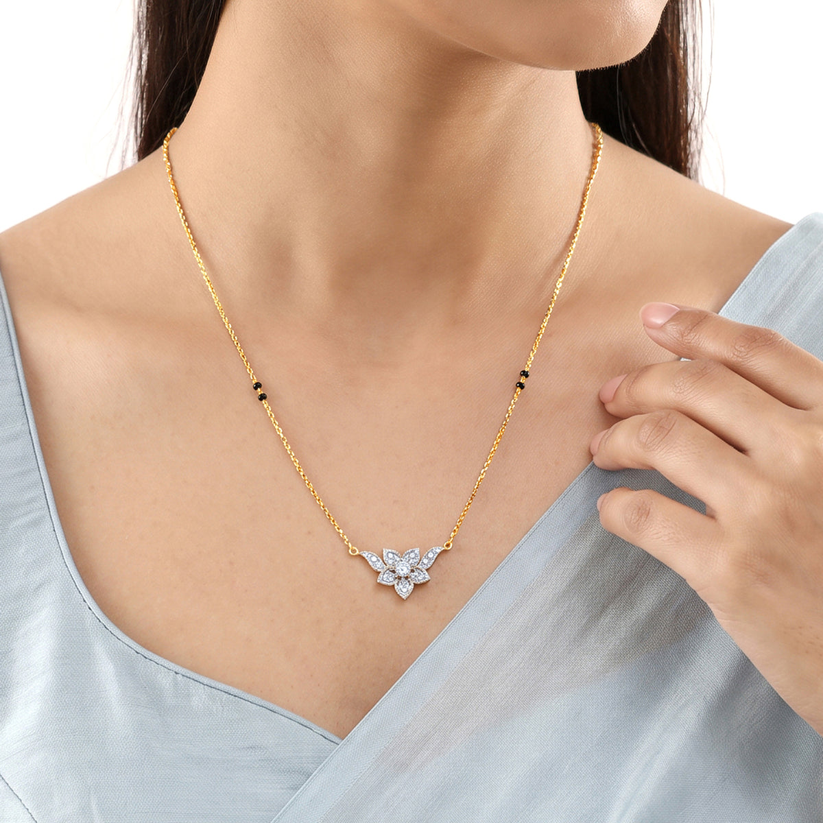 Gold Shyama Lab Grown Diamond Mangalsutra