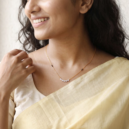 Gold Damayanti Lab Grown Diamond Mangalsutra