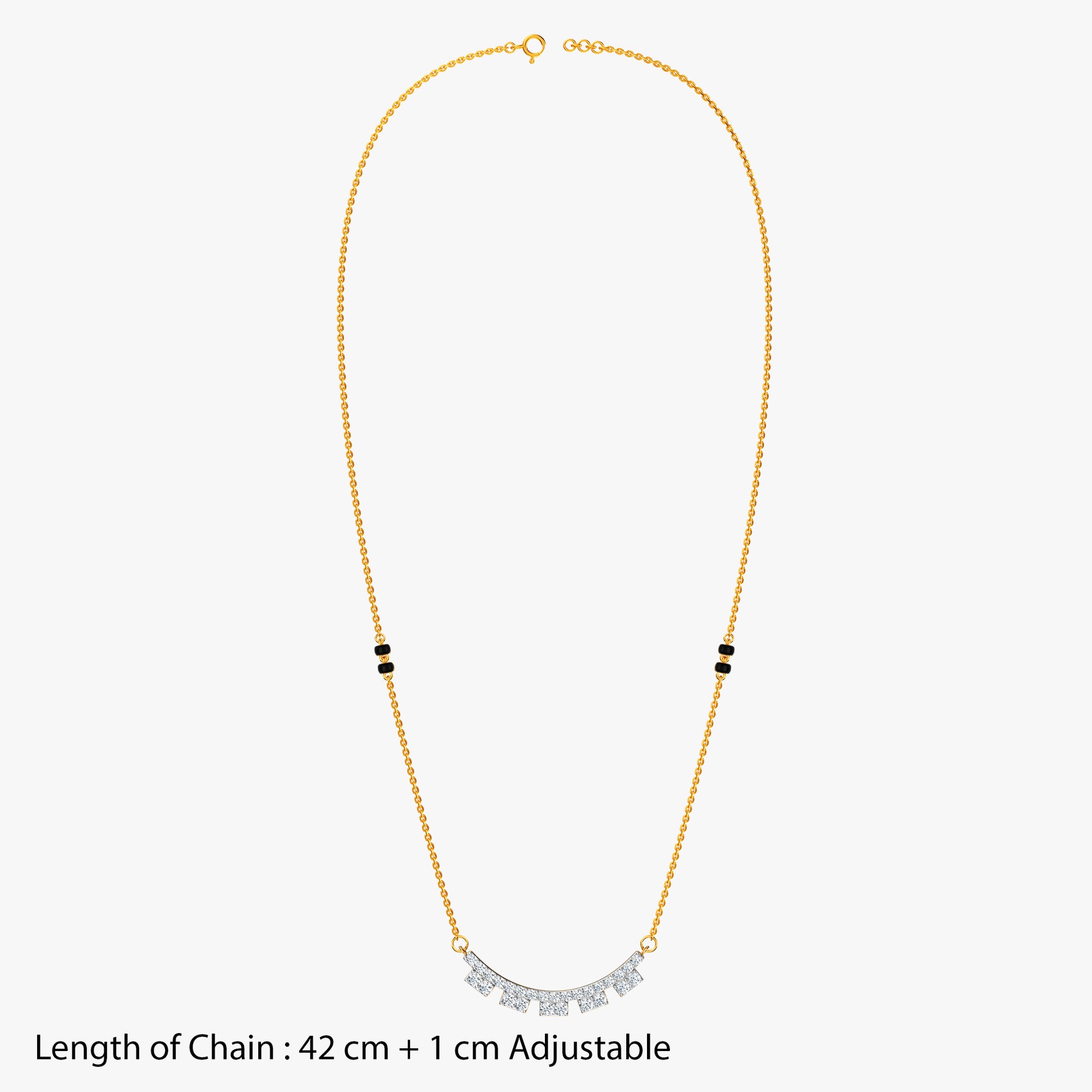 Gold Damayanti Lab Grown Diamond Mangalsutra