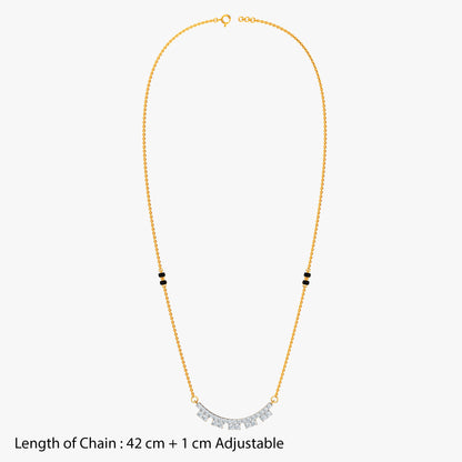 Gold Damayanti Lab Grown Diamond Mangalsutra