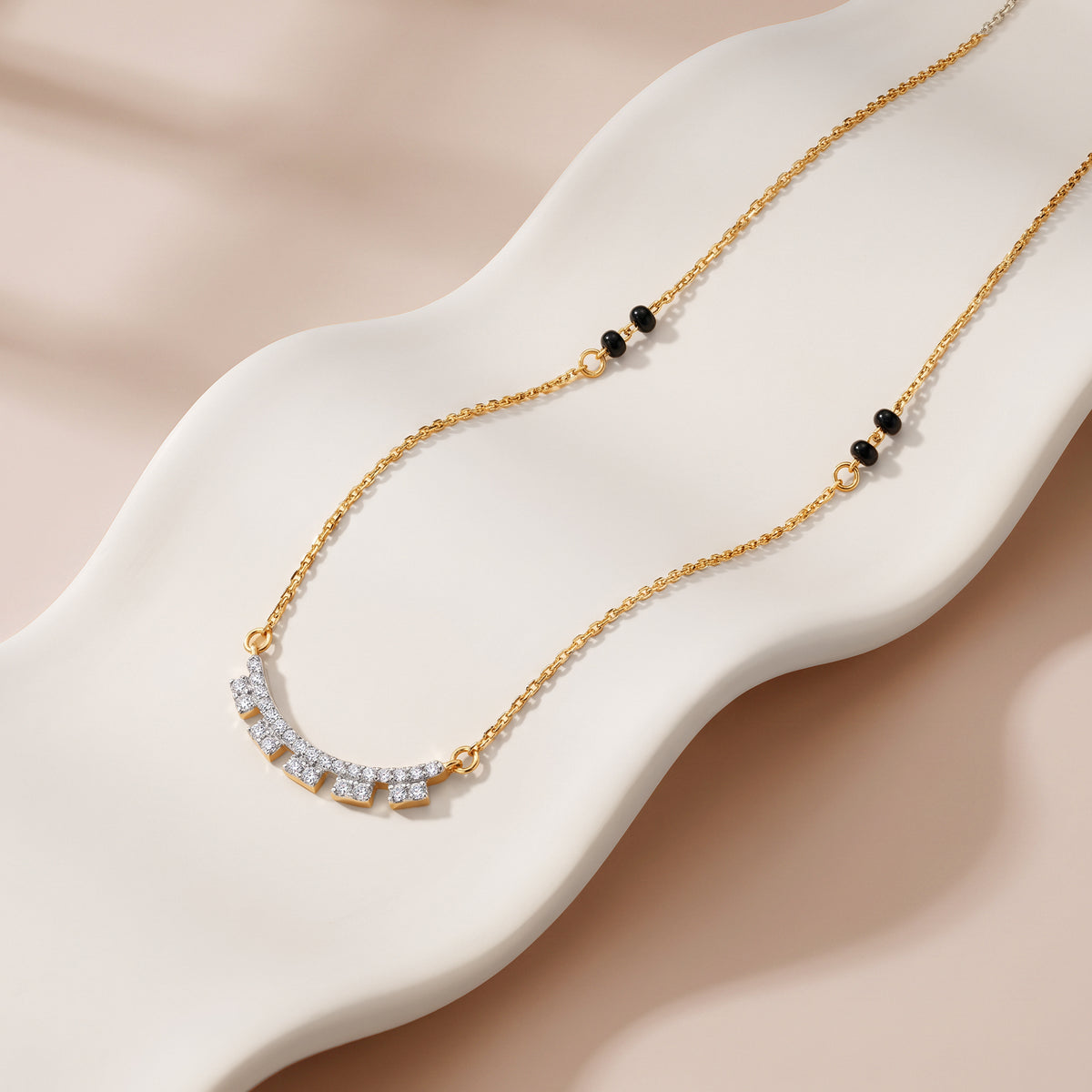 Gold Damayanti Lab Grown Diamond Mangalsutra