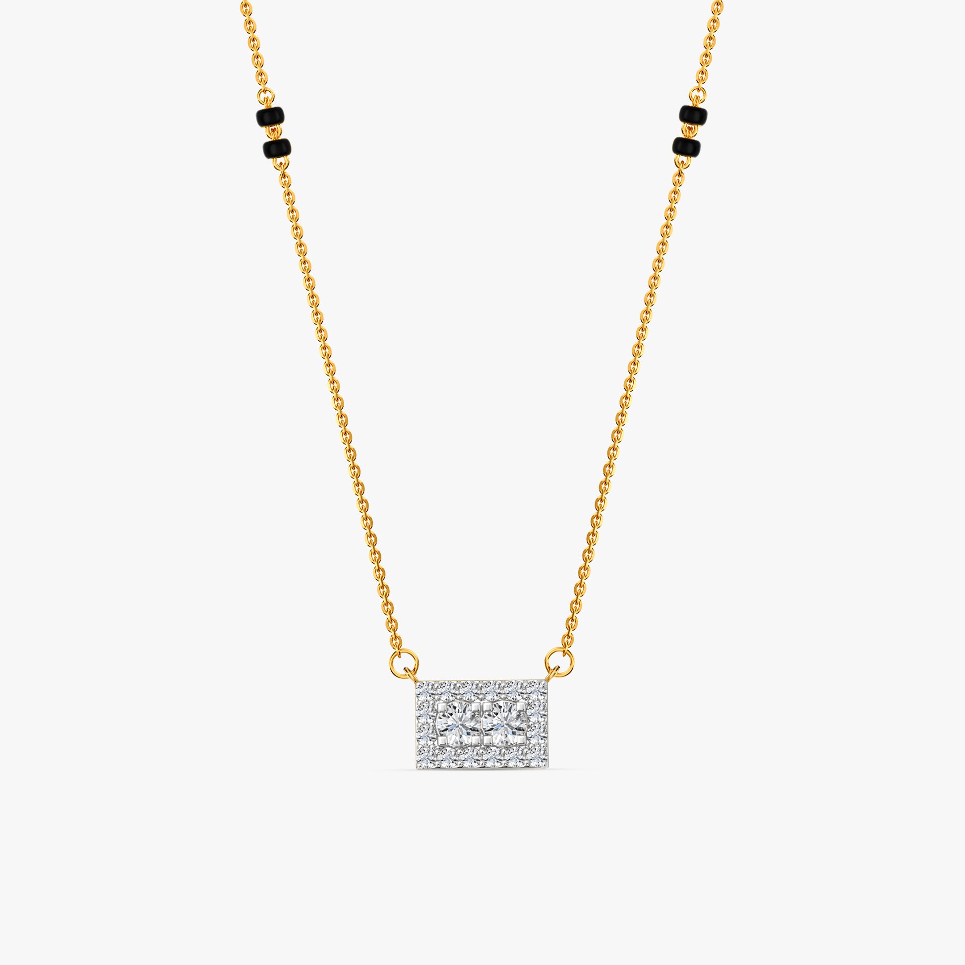 Gold Yamuna Lab Grown Diamond Mangalsutra