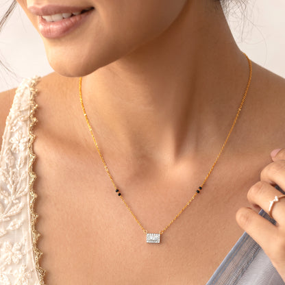 Gold Yamuna Lab Grown Diamond Mangalsutra