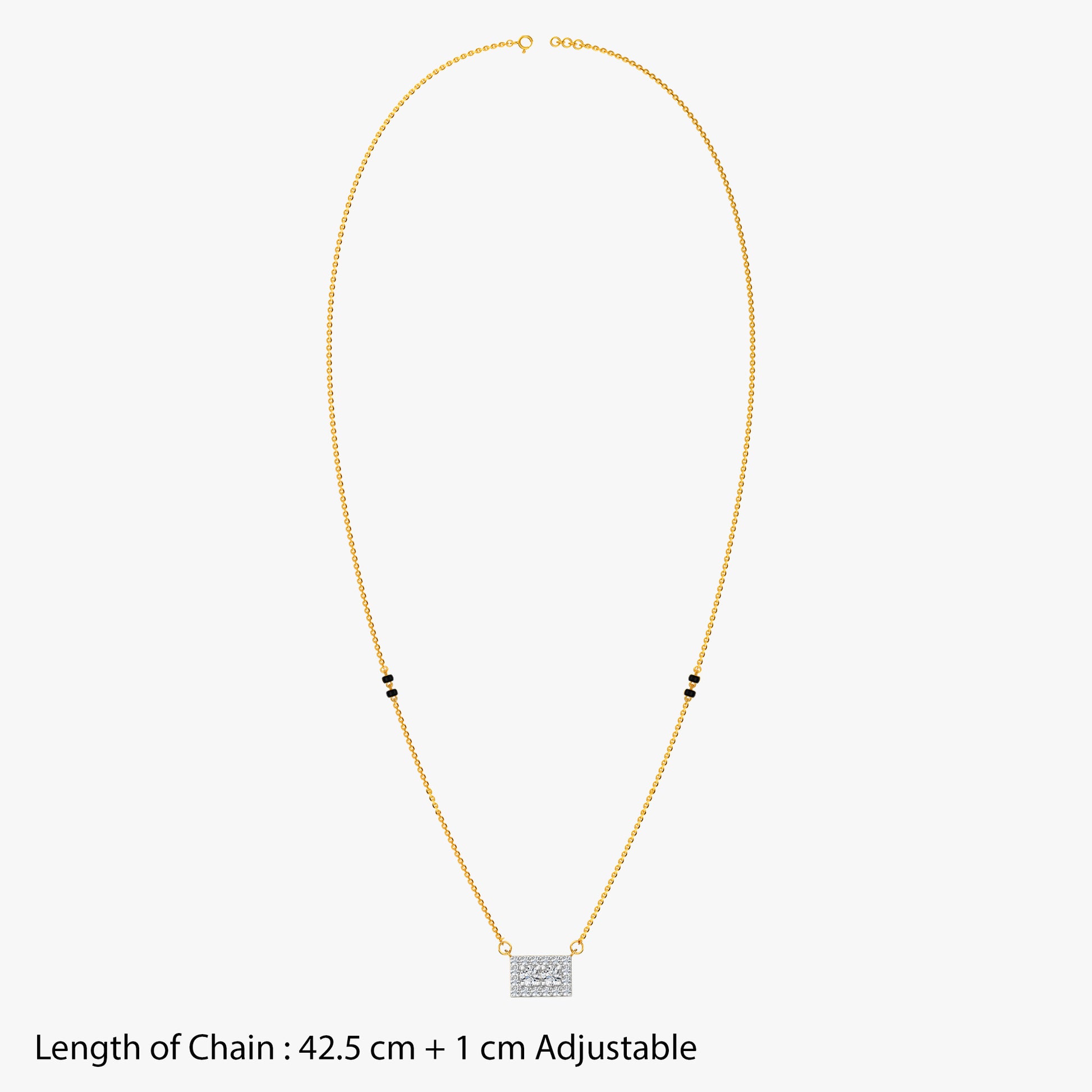 Gold Yamuna Lab Grown Diamond Mangalsutra