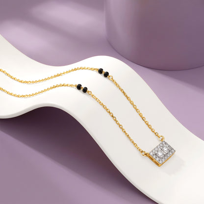 Gold Yamuna Lab Grown Diamond Mangalsutra