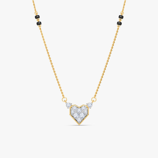 Gold Indumati Lab Grown Diamond Mangalsutra