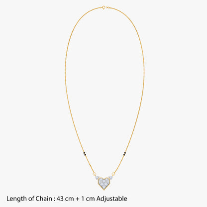 Gold Indumati Lab Grown Diamond Mangalsutra