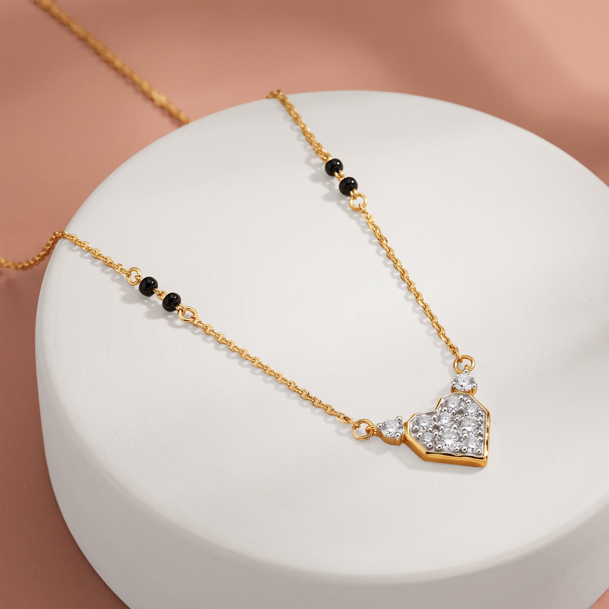 Gold Indumati Lab Grown Diamond Mangalsutra