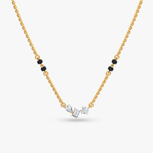 Gold Diya Lab Grown Diamond Mangalsutra