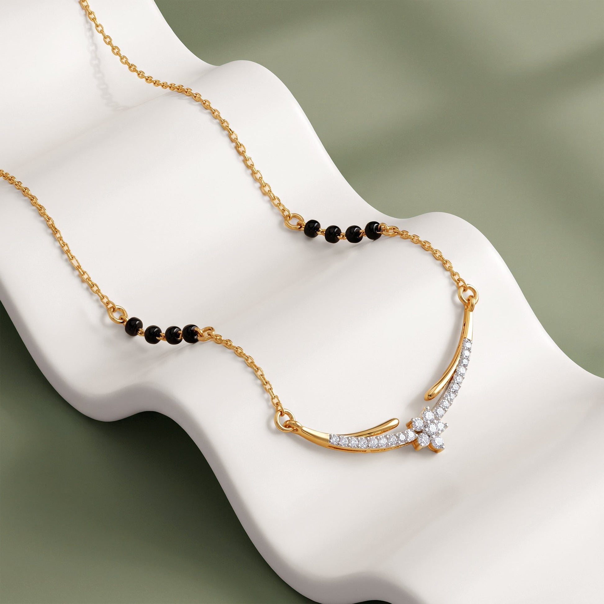 Gold Adya Lab Grown Diamond Mangalsutra