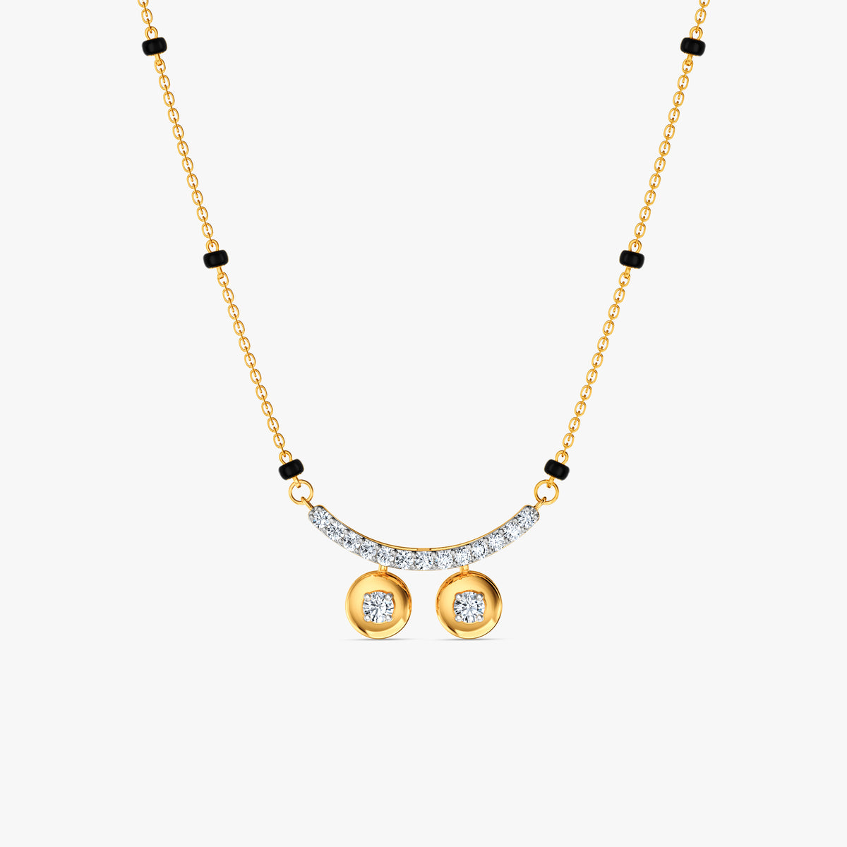 Gold Ashwini Lab Grown Diamond Mangalsutra