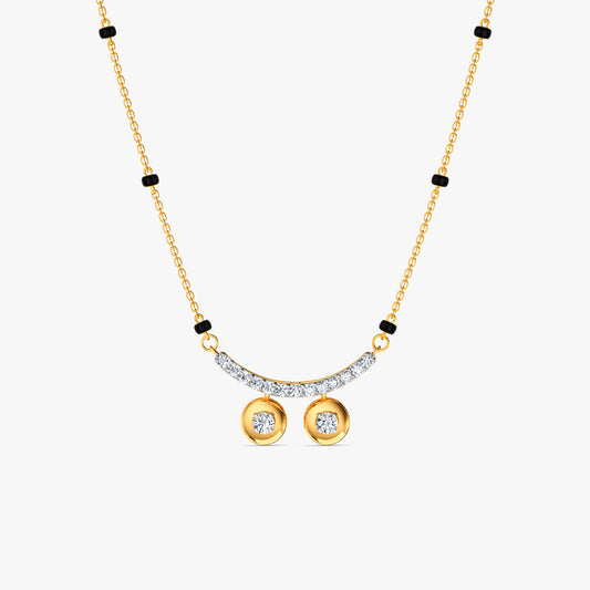 Gold Ashwini Lab Grown Diamond Mangalsutra