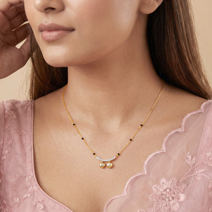 Gold Ashwini Lab Grown Diamond Mangalsutra