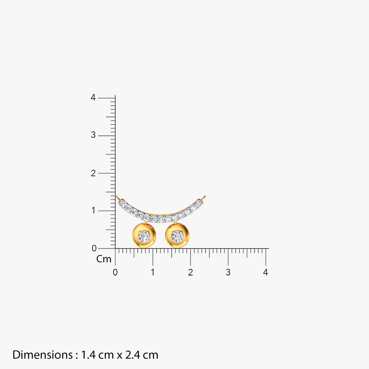 Gold Ashwini Lab Grown Diamond Mangalsutra