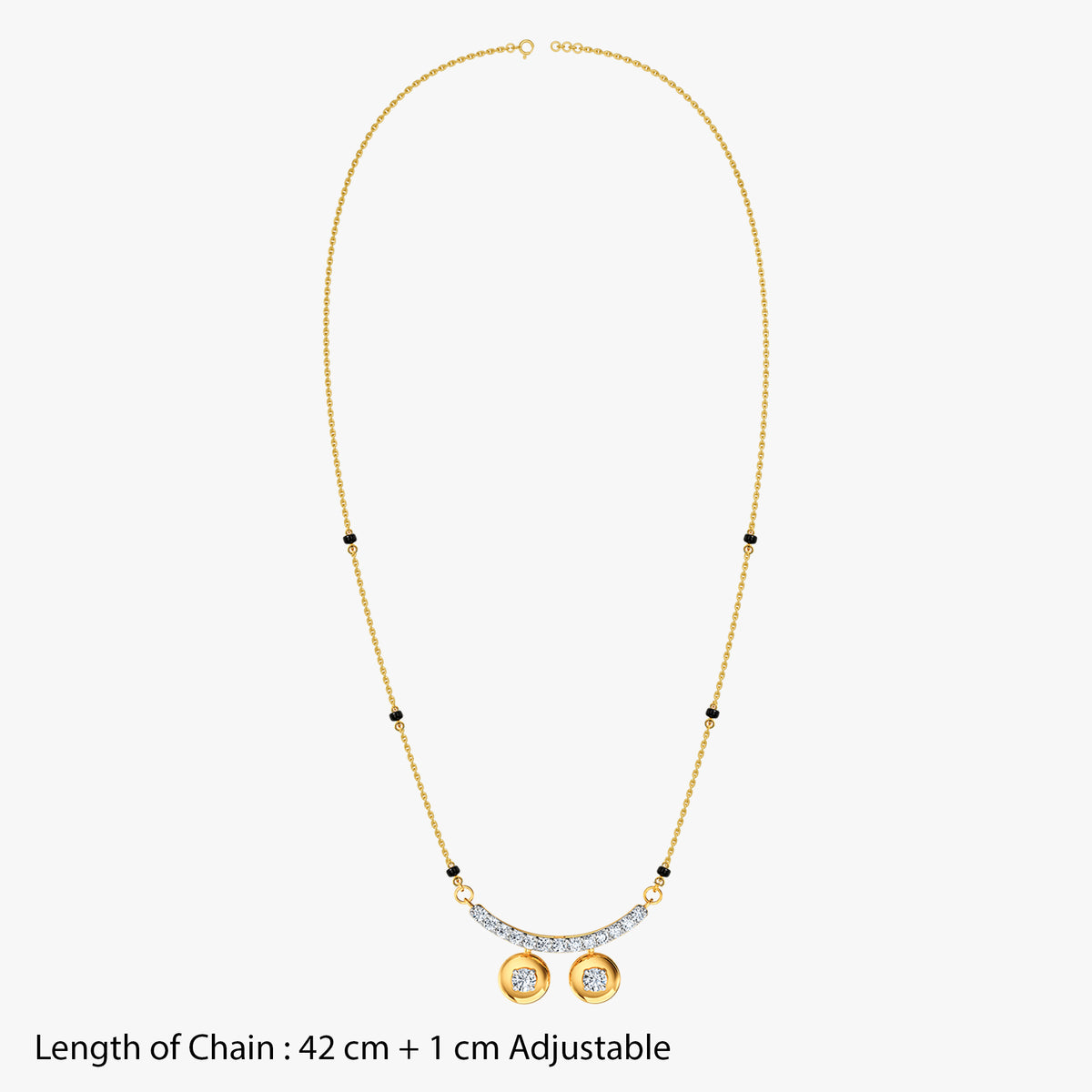 Gold Ashwini Lab Grown Diamond Mangalsutra