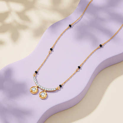 Gold Ashwini Lab Grown Diamond Mangalsutra