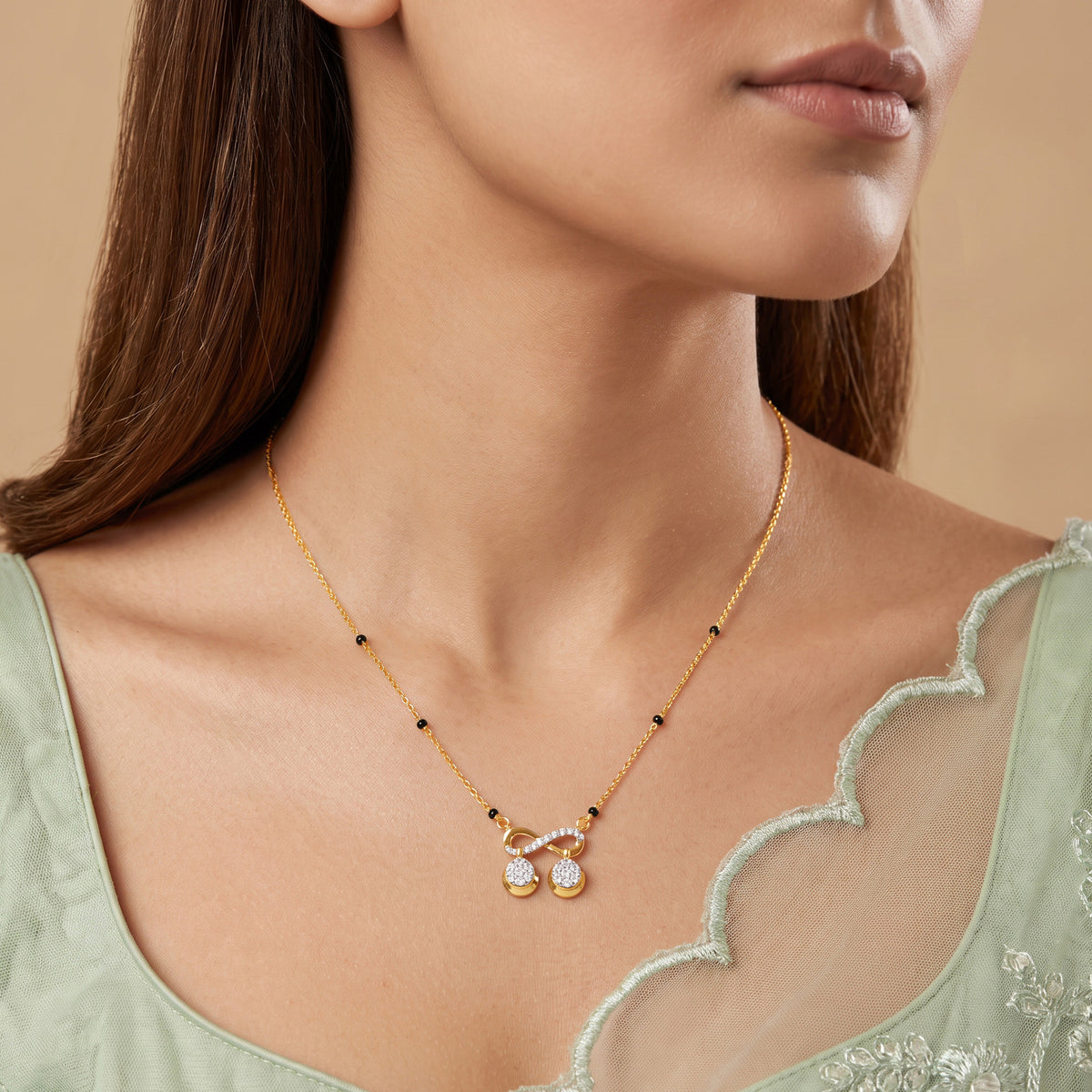 Gold Swati Lab Grown Diamond Mangalsutra