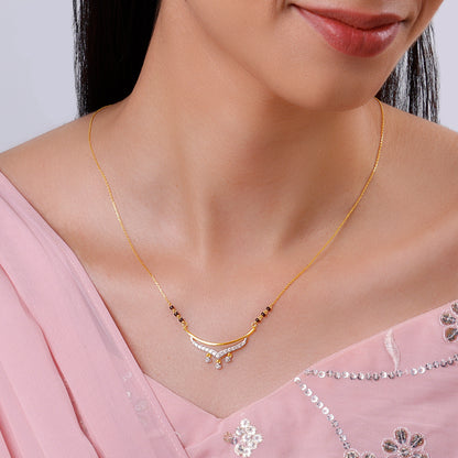 Gold Aarti Lab Grown Diamond Mangalsutra