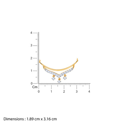 Gold Aarti Lab Grown Diamond Mangalsutra