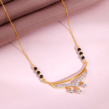 Gold Aarti Lab Grown Diamond Mangalsutra