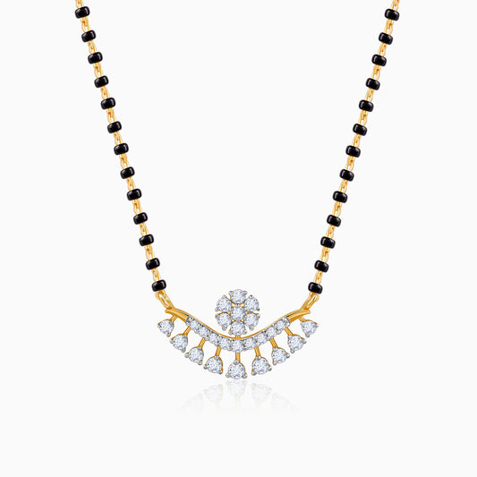 Gold Drop Floret Lab Grown Diamond Mangalsutra