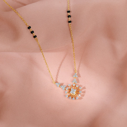 Gold Siddhi Lab Grown Diamond Mangalsutra